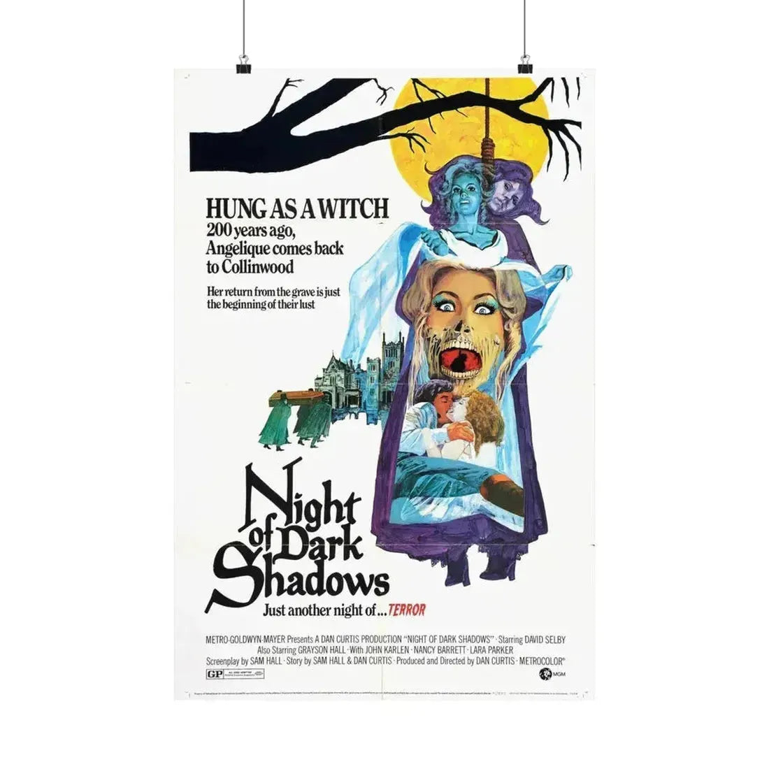 NIGHT OF DARK SHADOWS 1971 - Paper Movie Poster 20″ x 30″ Matte - The Sticker Space