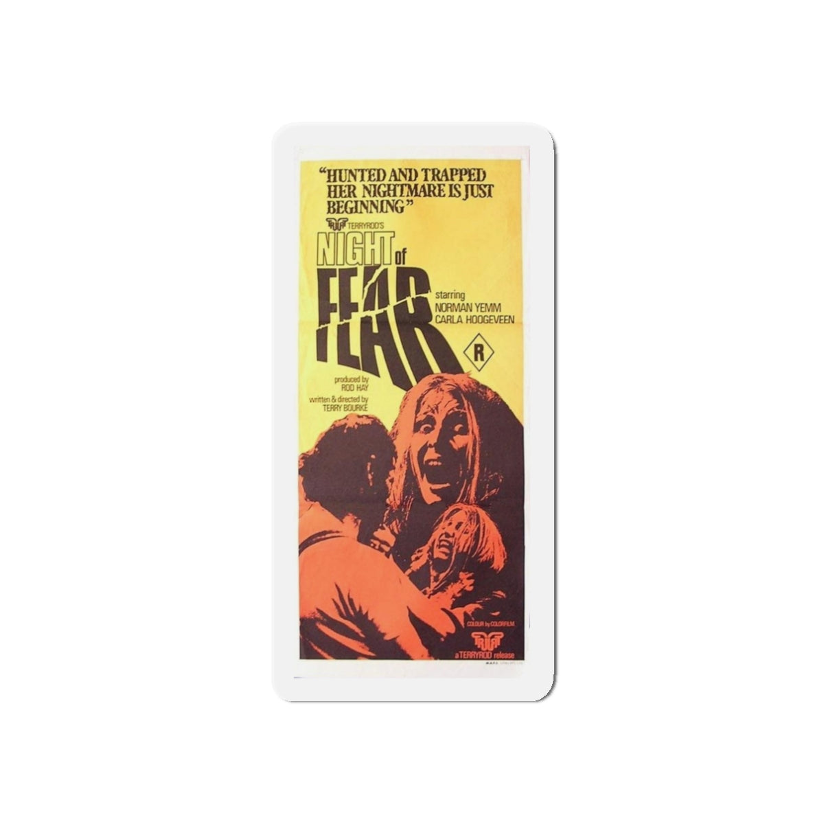 NIGHT OF FEAR 1972 Movie Poster - Refrigerator Magnet-3" x 3"-The Sticker Space