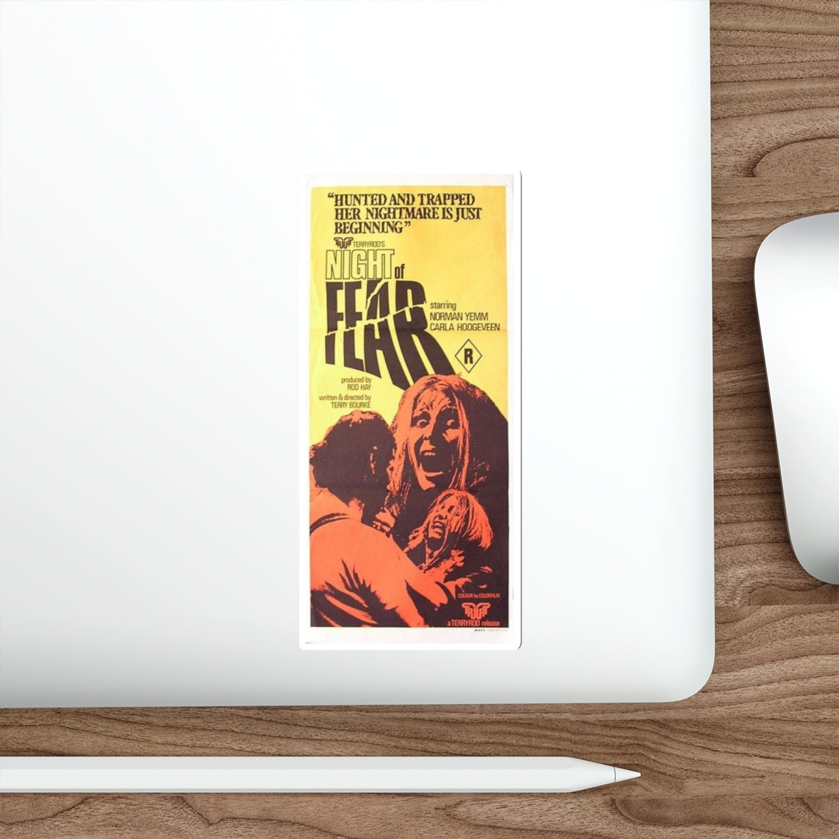 NIGHT OF FEAR 1972 Movie Poster STICKER Vinyl Die-Cut Decal-The Sticker Space