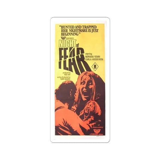 NIGHT OF FEAR 1972 Movie Poster - STICKER Vinyl Kiss-Cut Decal 2 Inch White - The Sticker Space