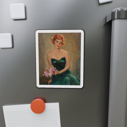 Night of Prom (Magazine Illustration) Refrigerator Magnet-The Sticker Space