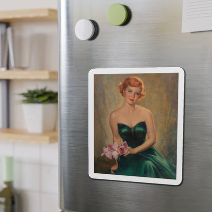 Night of Prom (Magazine Illustration) Refrigerator Magnet-The Sticker Space