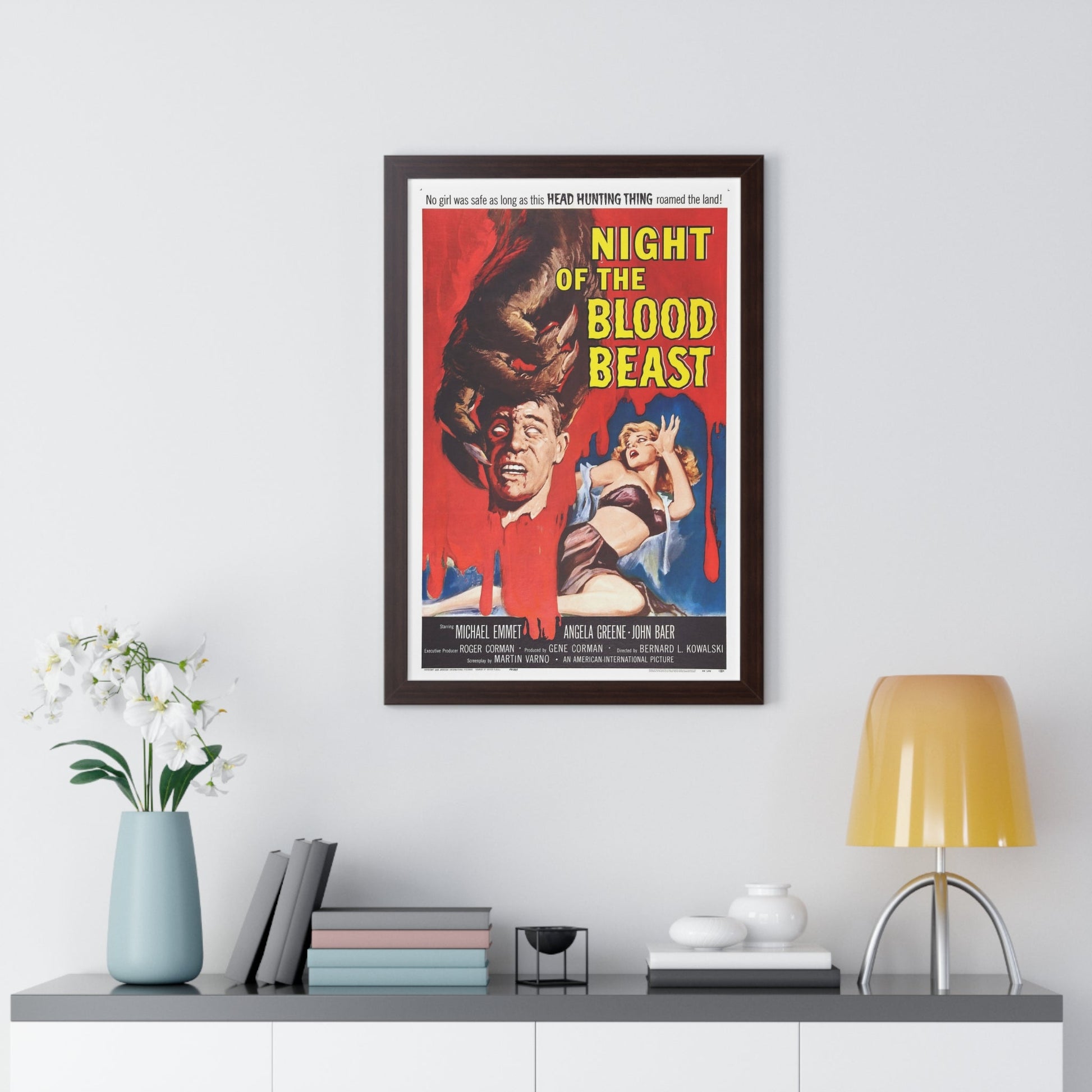 NIGHT OF THE BLOOD BEAST 1958 - Framed Movie Poster-The Sticker Space