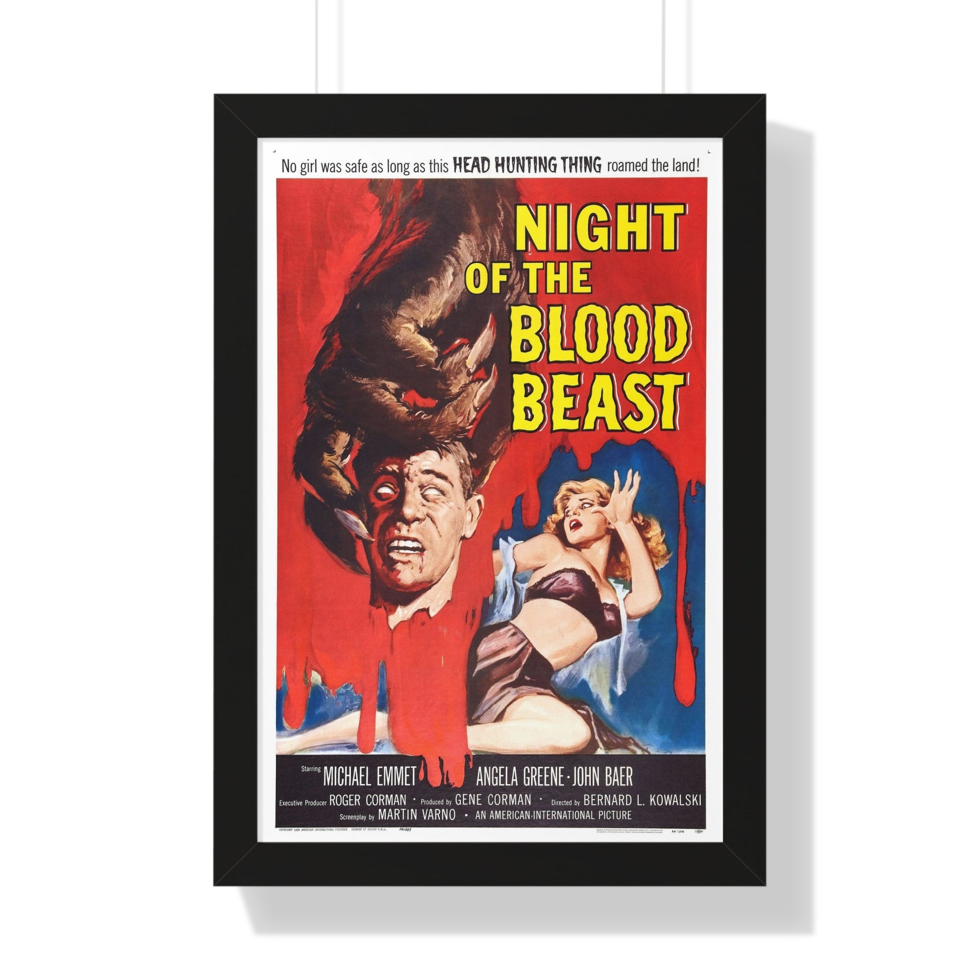 NIGHT OF THE BLOOD BEAST 1958 - Framed Movie Poster-16″ x 24″-The Sticker Space