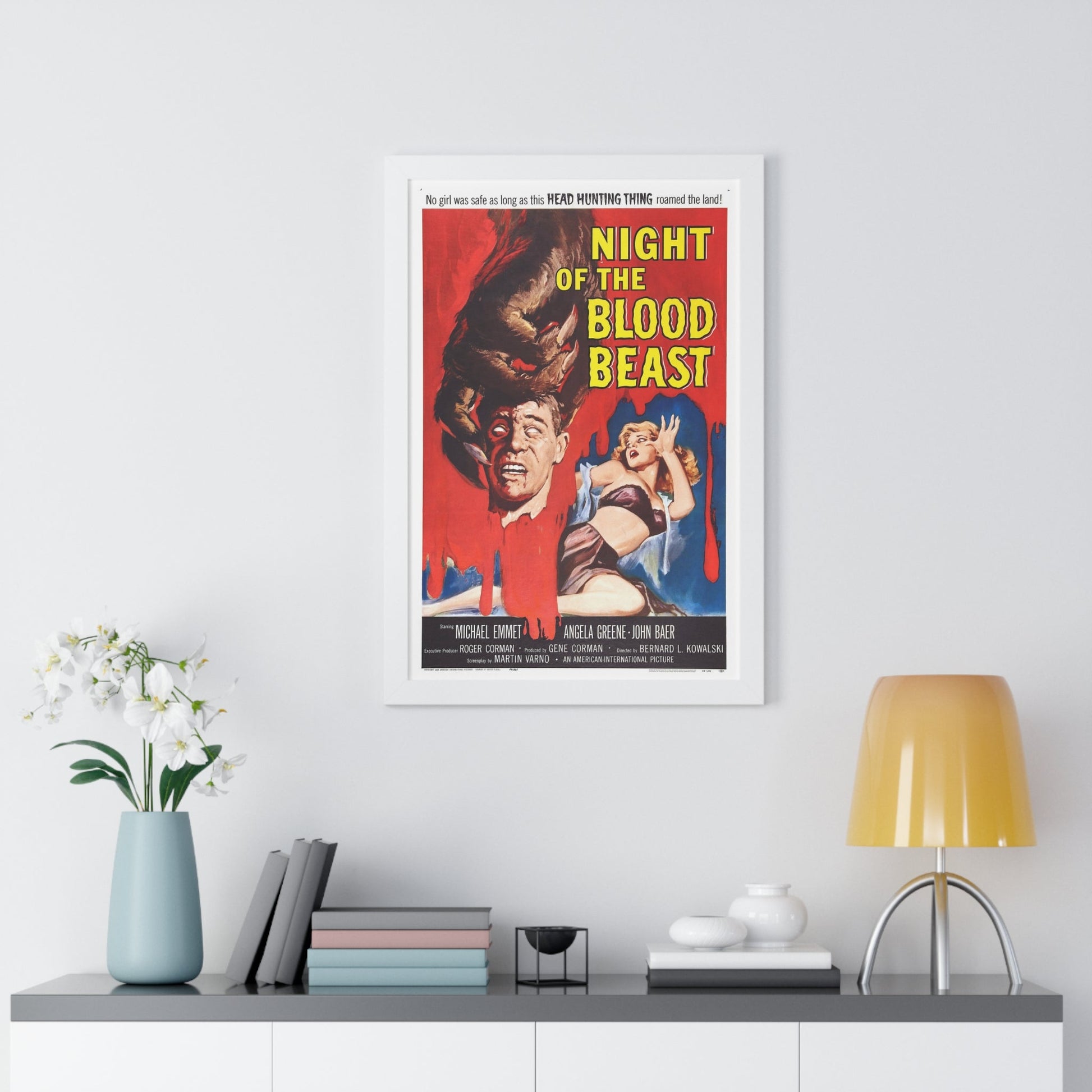 NIGHT OF THE BLOOD BEAST 1958 - Framed Movie Poster-The Sticker Space