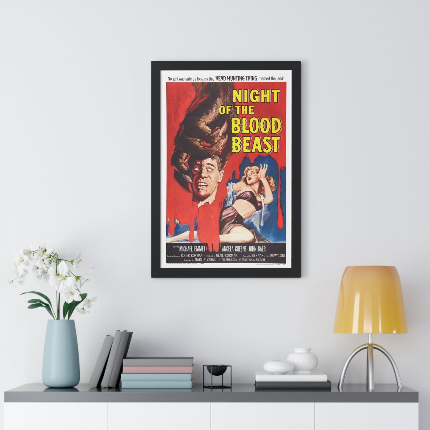 NIGHT OF THE BLOOD BEAST 1958 - Framed Movie Poster-The Sticker Space