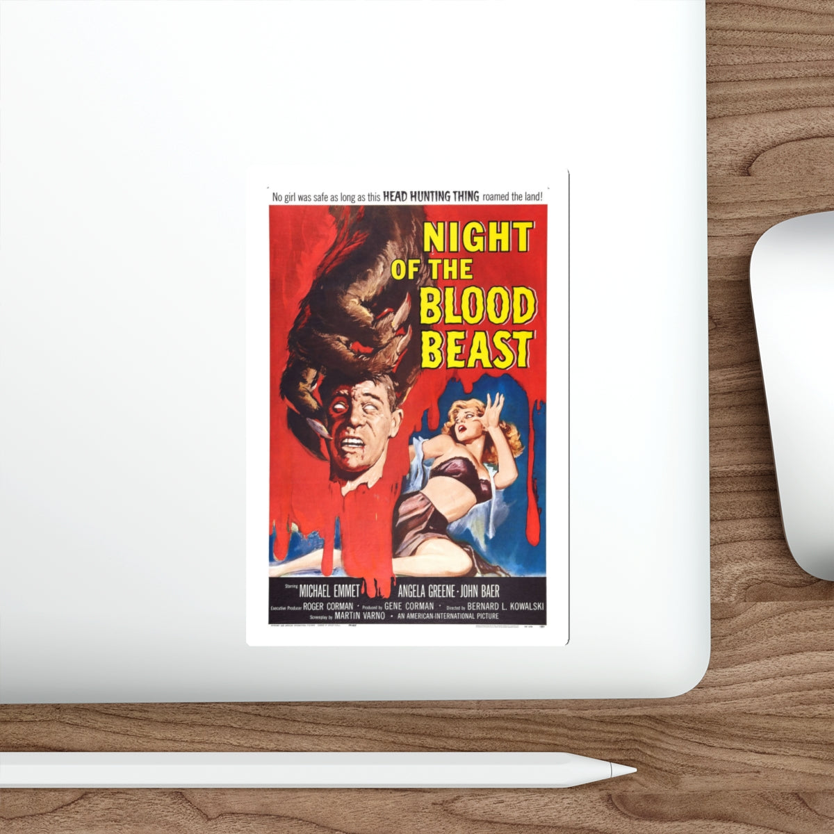 NIGHT OF THE BLOOD BEAST 1958 Movie Poster STICKER Vinyl Die-Cut Decal-The Sticker Space