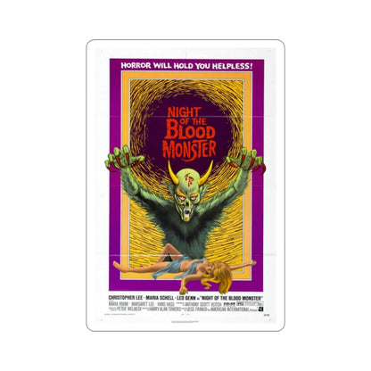 Night of the Blood Monster 1972 Movie Poster STICKER Vinyl Die-Cut Decal-2 Inch-The Sticker Space