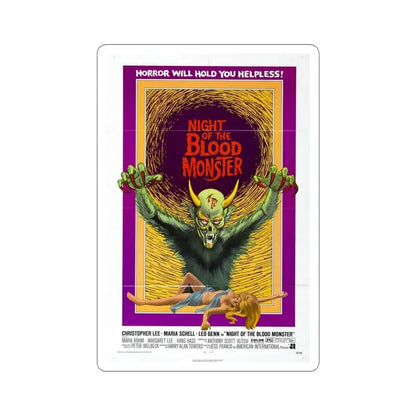 Night of the Blood Monster 1972 Movie Poster STICKER Vinyl Die-Cut Decal 6 Inch - The Sticker Space