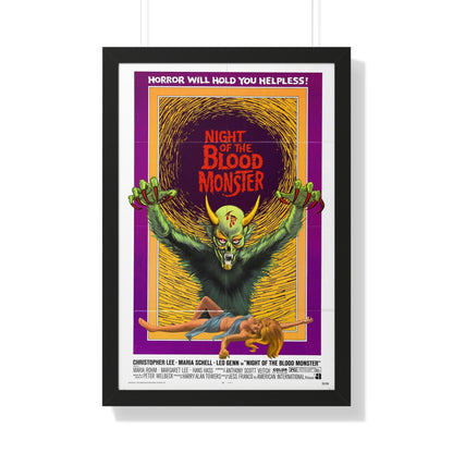 NIGHT OF THE BLOOD MONSTER (the bloody judge) 1970 - Framed Movie Poster-20" x 30"-The Sticker Space