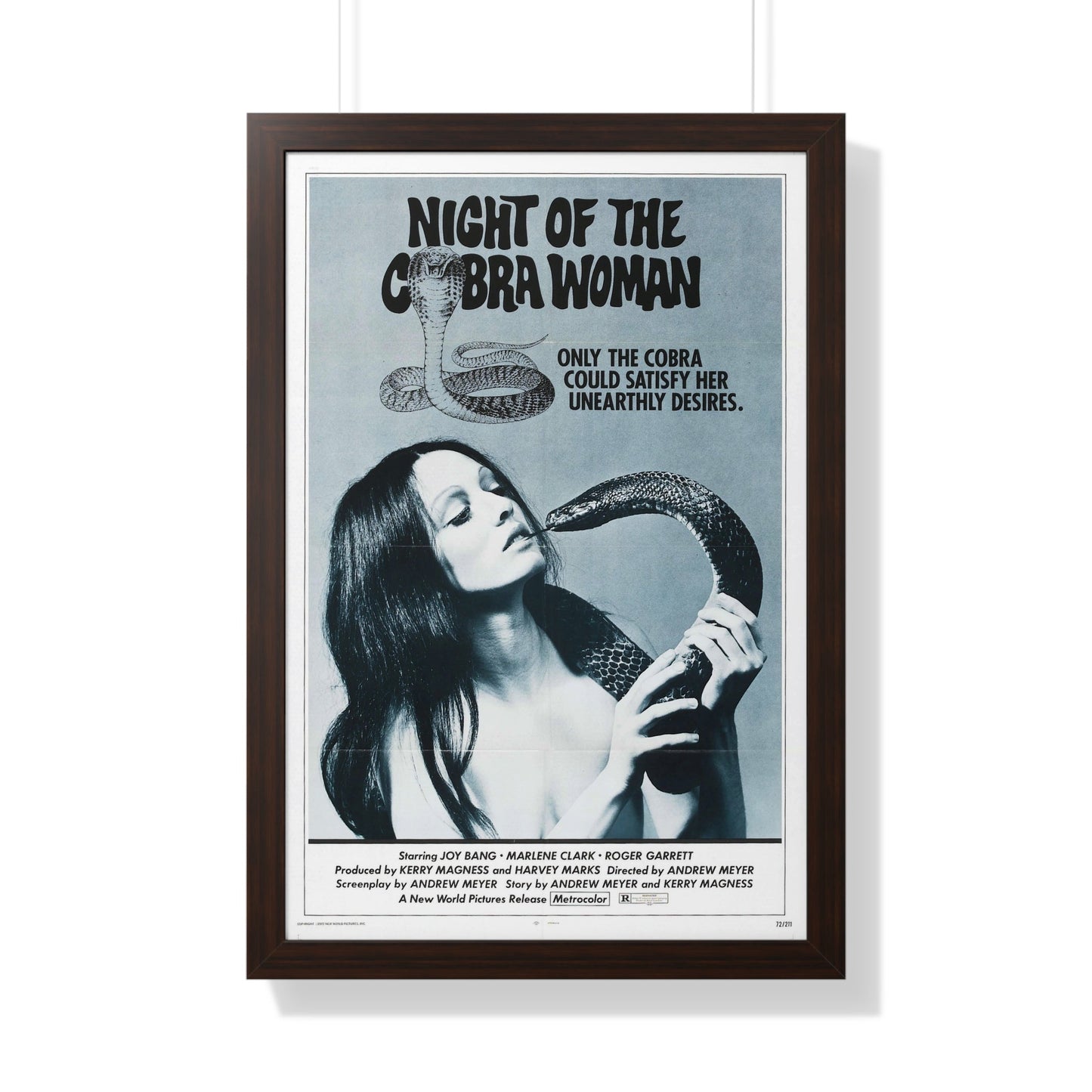 NIGHT OF THE COBRA WOMAN 1972 - Framed Movie Poster-20" x 30"-The Sticker Space