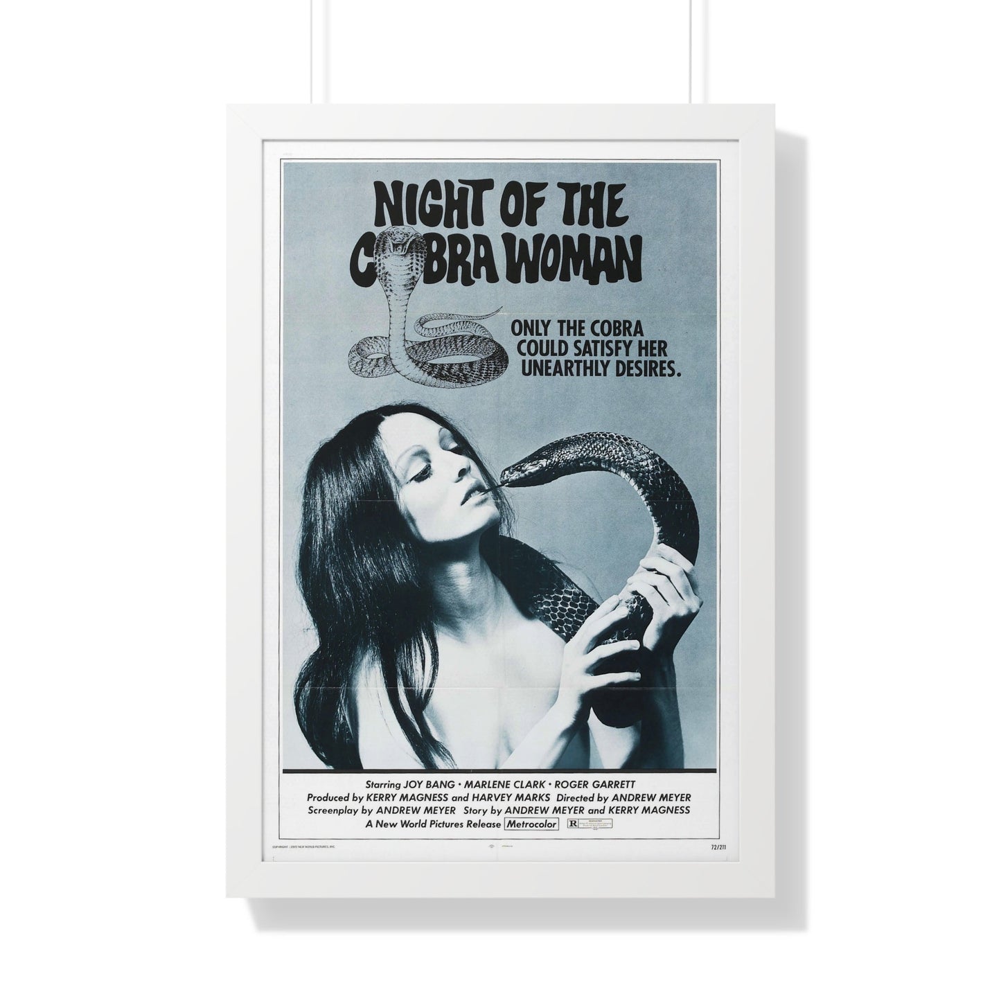 NIGHT OF THE COBRA WOMAN 1972 - Framed Movie Poster-20" x 30"-The Sticker Space