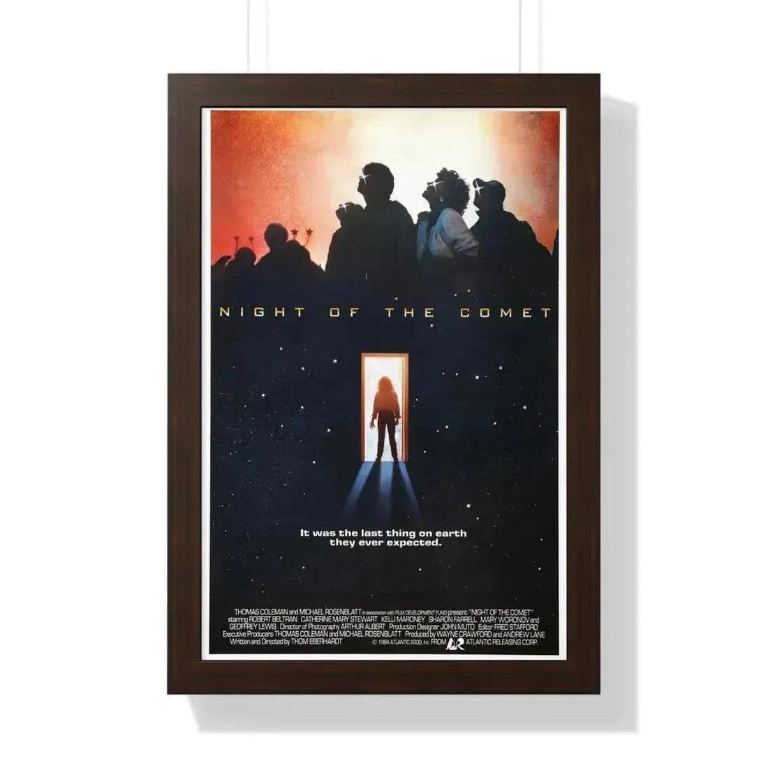 NIGHT OF THE COMET 1984 - Framed Movie Poster 16″ x 24″ Walnut - The Sticker Space