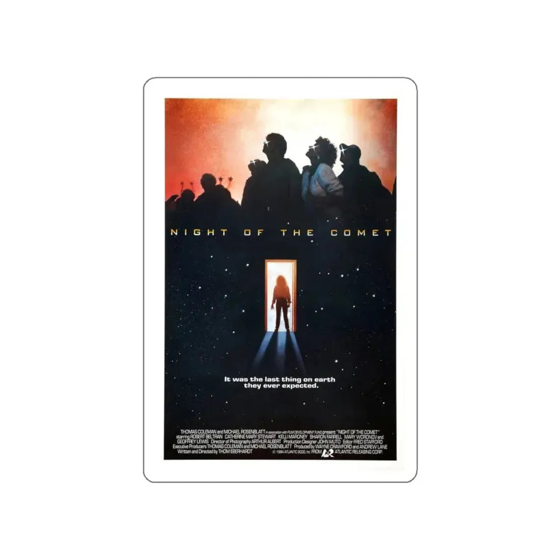 NIGHT OF THE COMET 1984 Movie Poster STICKER Vinyl Die-Cut Decal 4 Inch - The Sticker Space