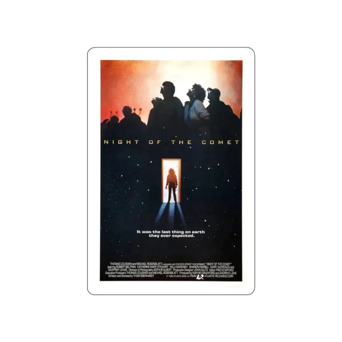 NIGHT OF THE COMET 1984 Movie Poster STICKER Vinyl Die-Cut Decal - The Sticker Space