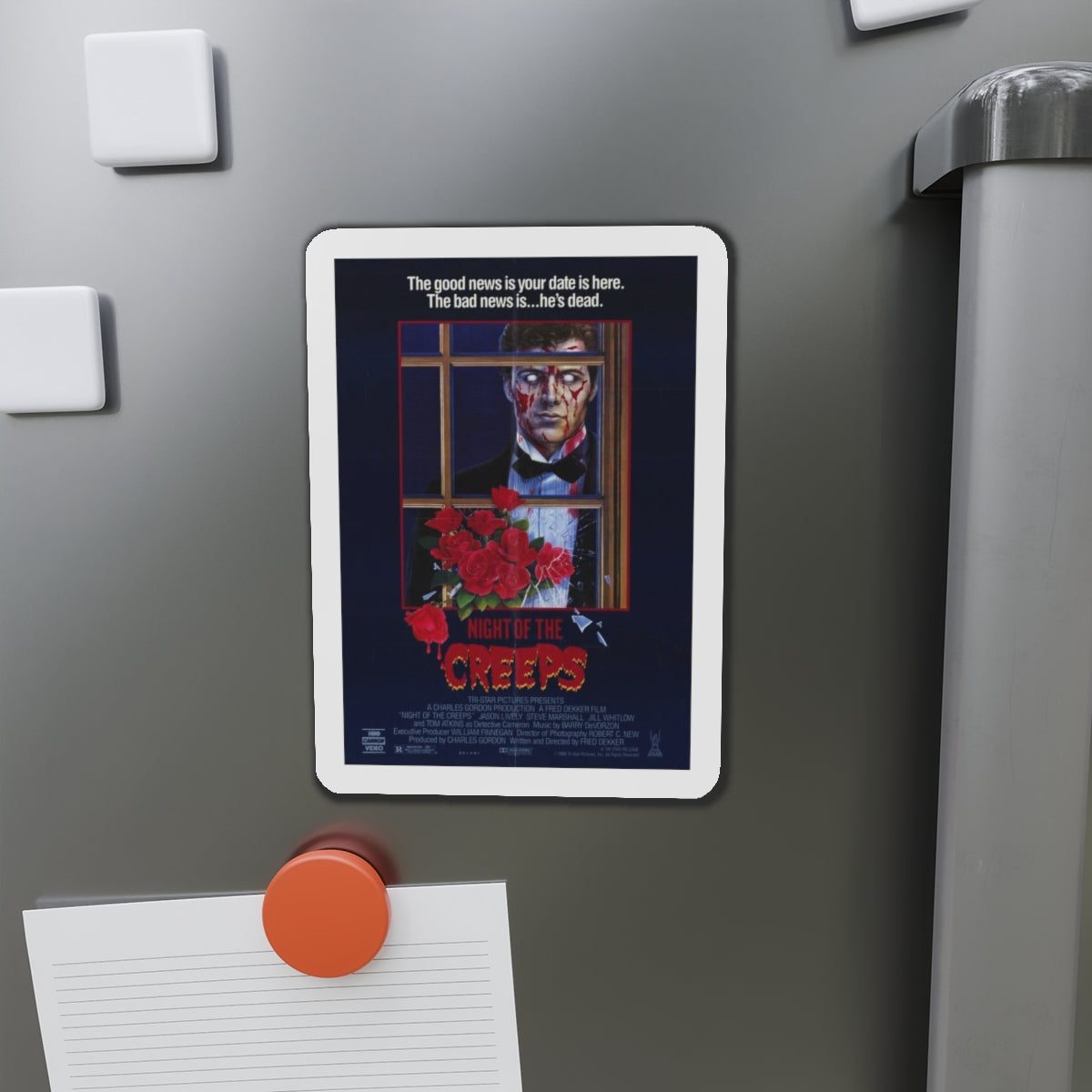 NIGHT OF THE CREEPS 1986 Movie Poster - Refrigerator Magnet-The Sticker Space