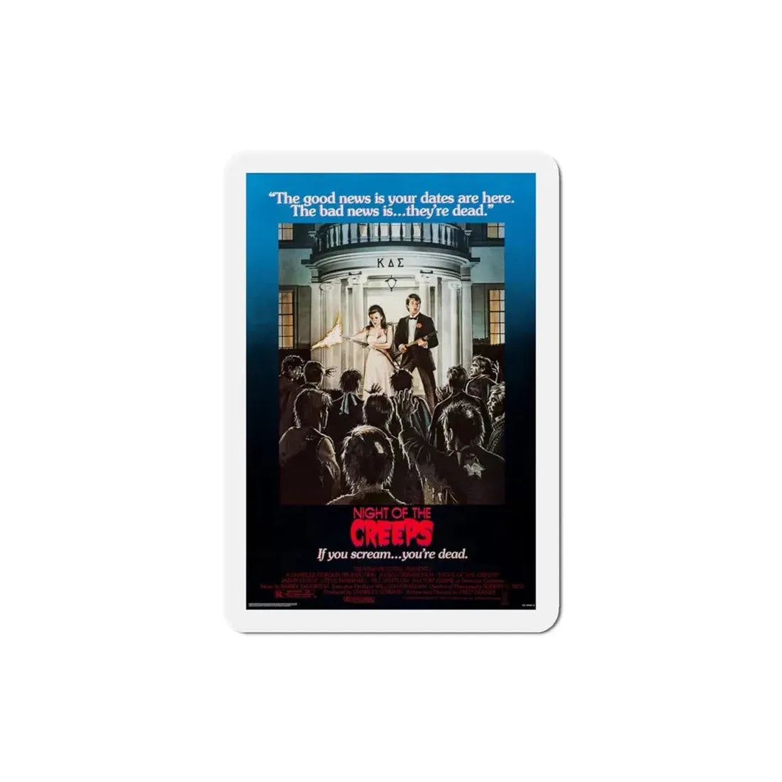 Night of the Creeps 1986 Movie Poster Refrigerator Magnet 3 Inch - The Sticker Space