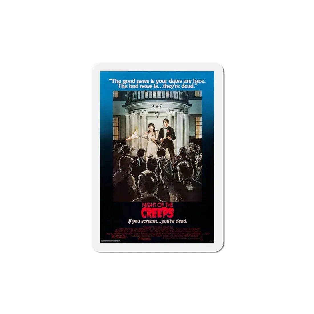 Night of the Creeps 1986 Movie Poster Refrigerator Magnet 4 Inch - The Sticker Space