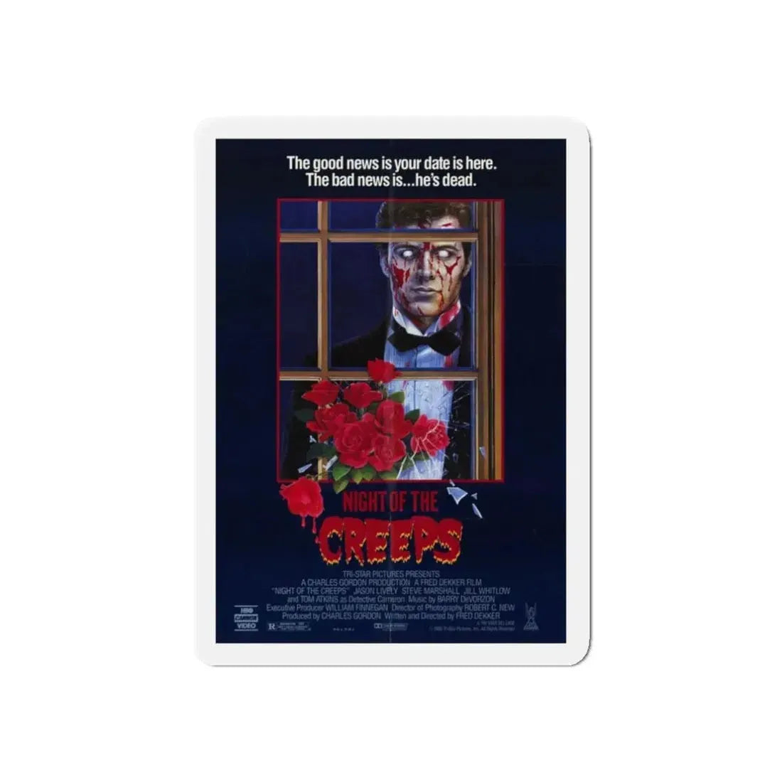 NIGHT OF THE CREEPS 1986 Movie Poster - Refrigerator Magnet - The Sticker Space