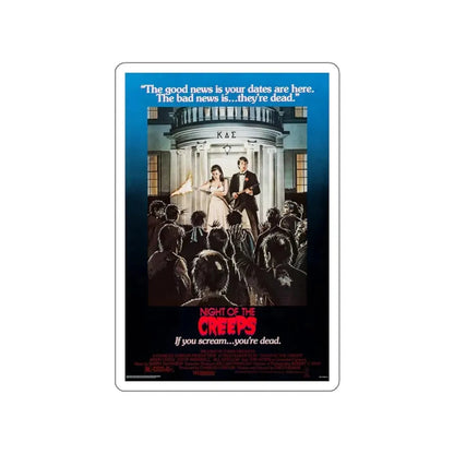 NIGHT OF THE CREEPS (2) 1986 Movie Poster STICKER Vinyl Die-Cut Decal 6 Inch - The Sticker Space