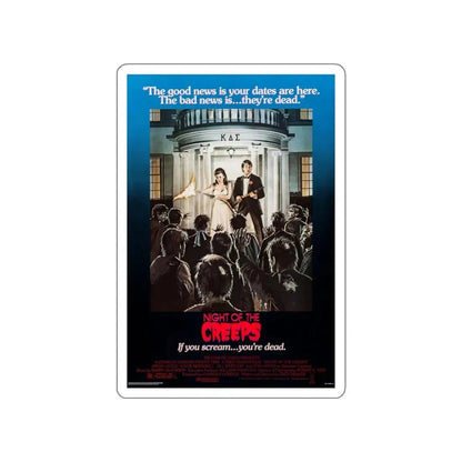 NIGHT OF THE CREEPS (2) 1986 Movie Poster STICKER Vinyl Die-Cut Decal - The Sticker Space