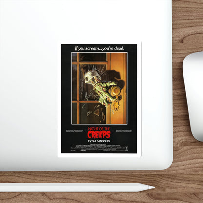 NIGHT OF THE CREEPS (BELGIAN) 1986 Movie Poster STICKER Vinyl Die-Cut Decal-The Sticker Space