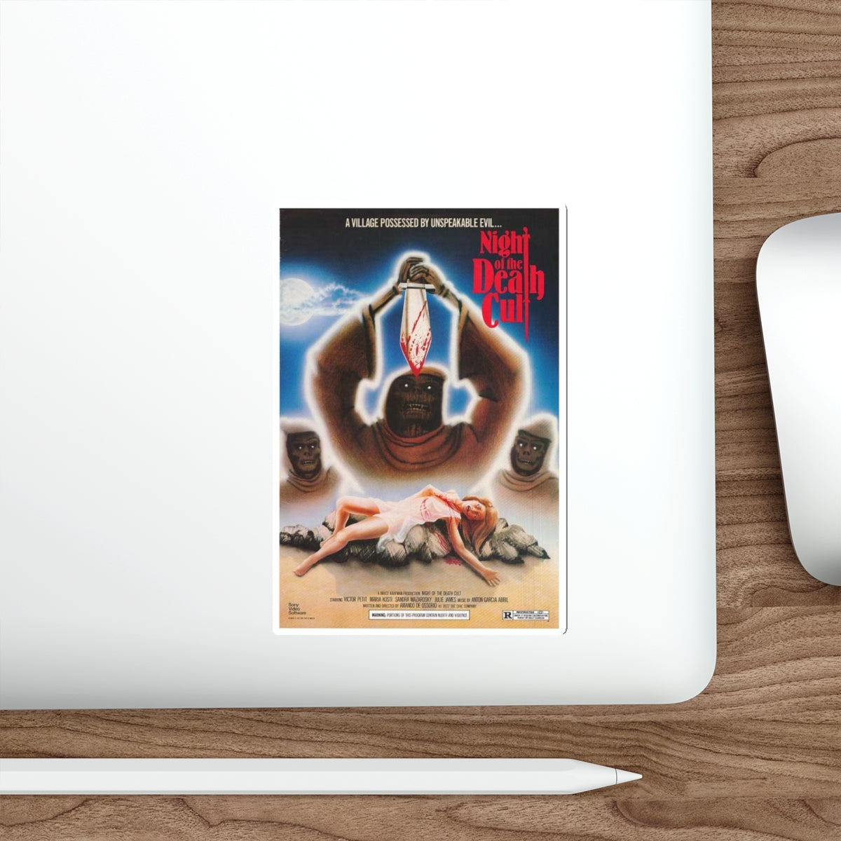 NIGHT OF THE DEATH CULT (NIGHT OF THE SEAGULLS BLIND DEAD 4) 1975 Movie Poster STICKER Vinyl Die-Cut Decal-The Sticker Space