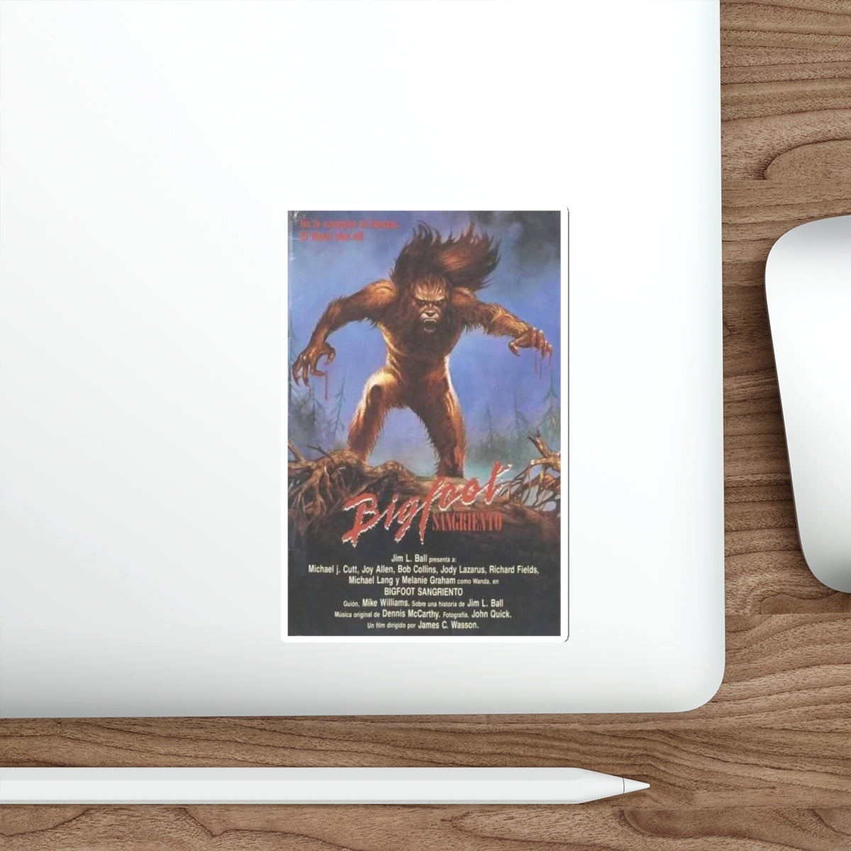 NIGHT OF THE DEMON (SPANISH) 1980 Movie Poster STICKER Vinyl Die-Cut Decal-The Sticker Space