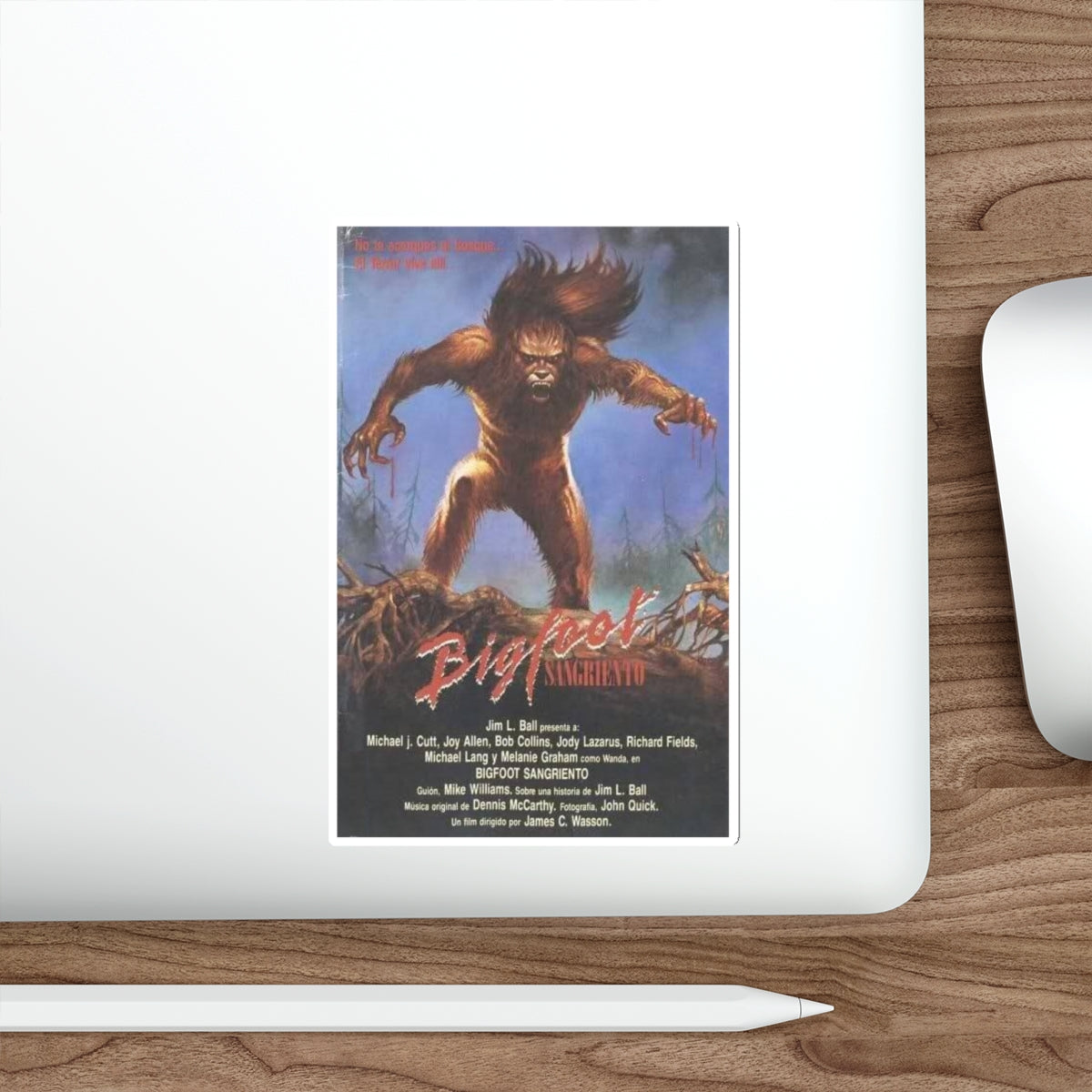 NIGHT OF THE DEMON (SPANISH) 1980 Movie Poster STICKER Vinyl Die-Cut Decal-The Sticker Space