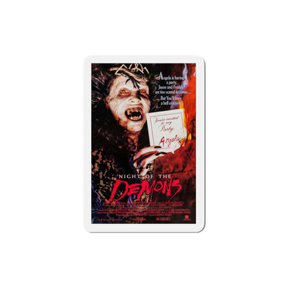 Night of the Demons 1988 Movie Poster Die-Cut Magnet-3" x 3"-The Sticker Space