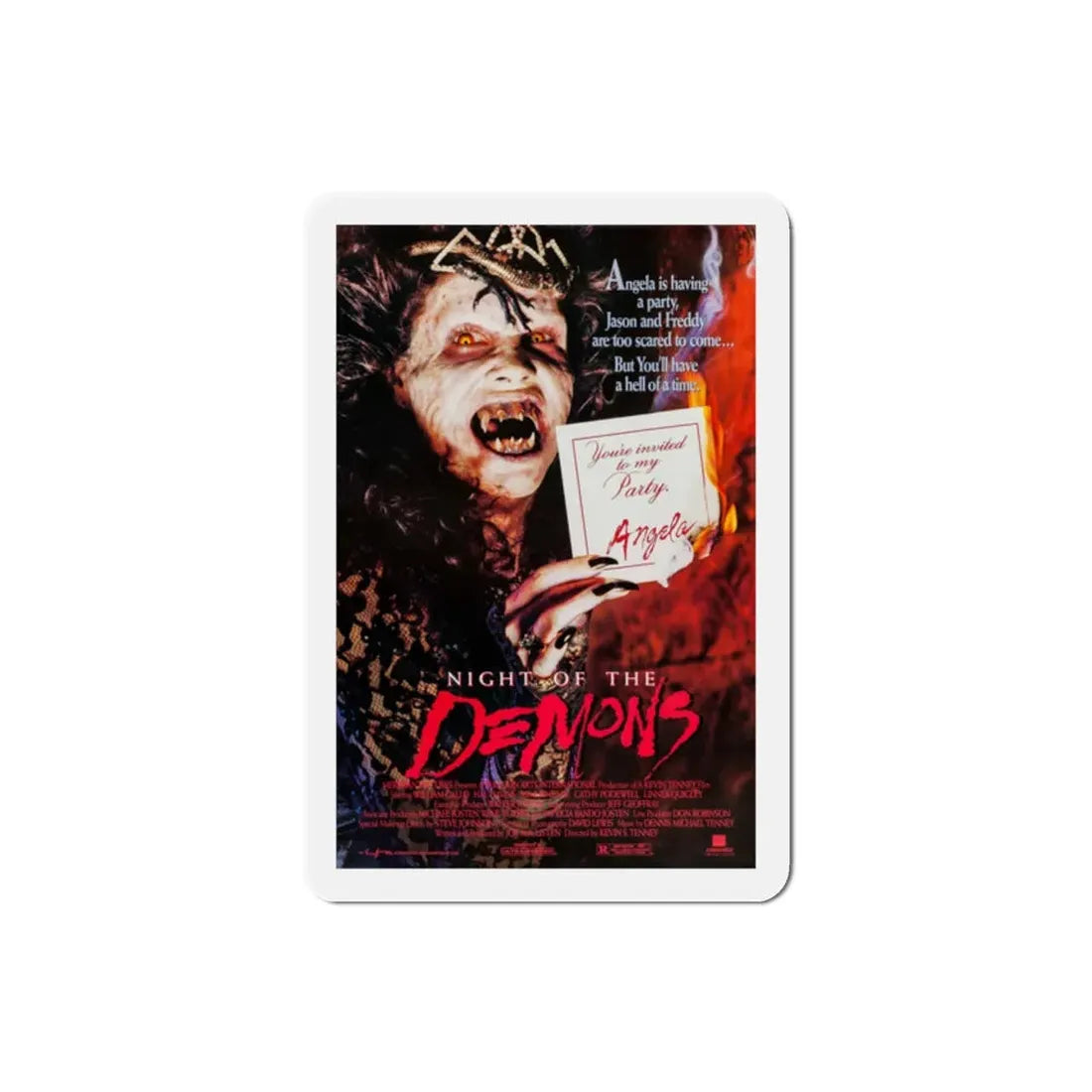 Night of the Demons 1988 Movie Poster Refrigerator Magnet - The Sticker Space