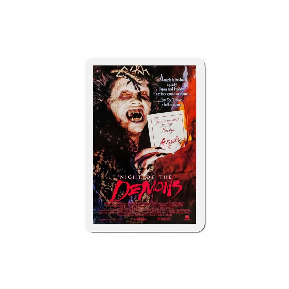 Night of the Demons 1988 Movie Poster Refrigerator Magnet - The Sticker Space