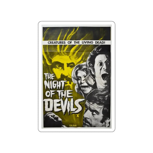 NIGHT OF THE DEVILS (2) 1972 Movie Poster STICKER Vinyl Die-Cut Decal 2 Inch - The Sticker Space