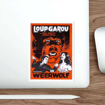 NIGHT OF THE HOWLING BEAST (WEREWOLF AND THE YETI) BELGIAN 1975 Movie Poster STICKER Vinyl Die-Cut Decal-The Sticker Space