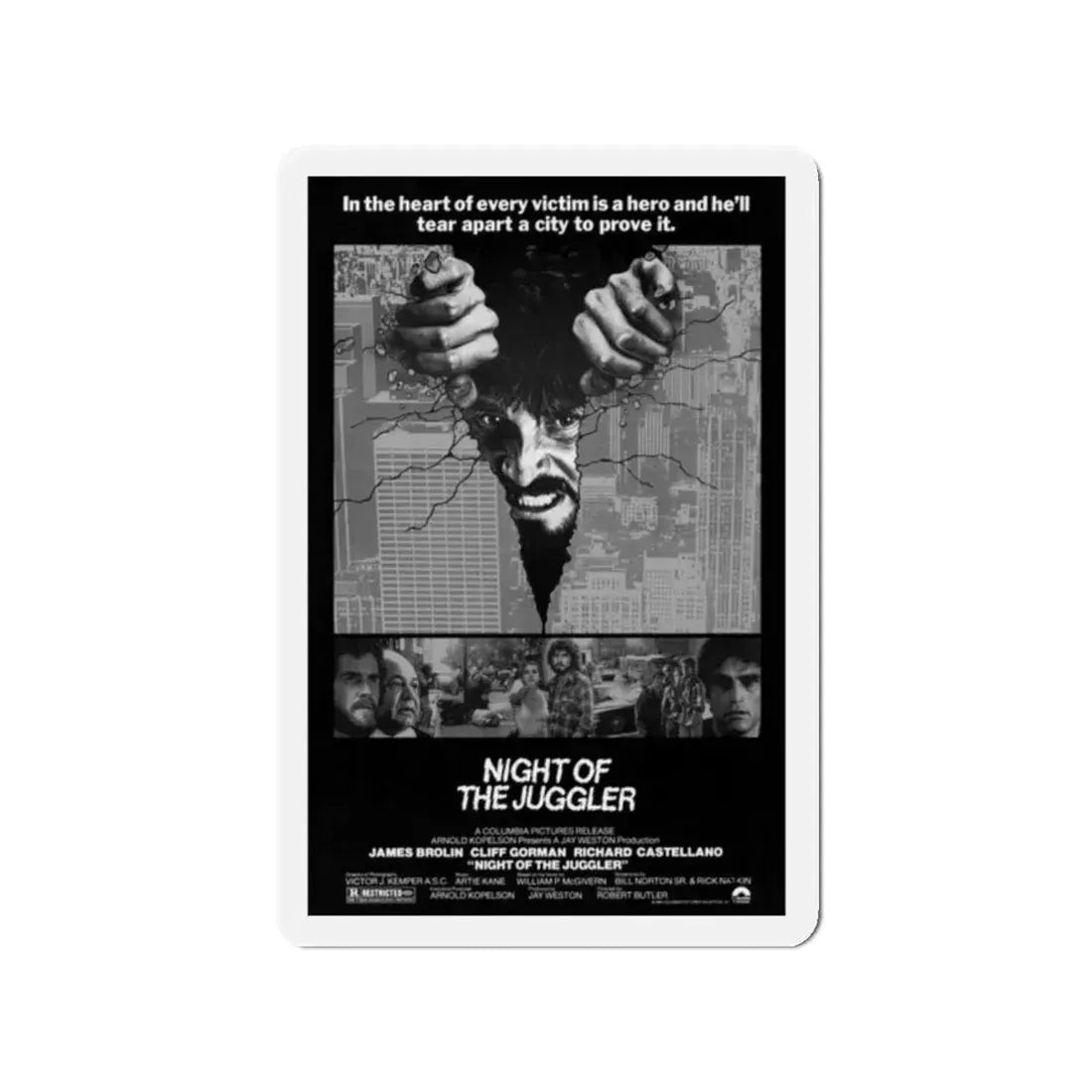 NIGHT OF THE JUGGLER 1980 Movie Poster - Refrigerator Magnet - The Sticker Space