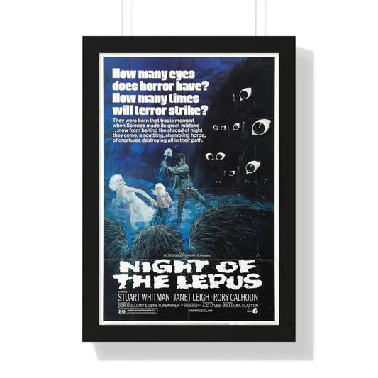 NIGHT OF THE LEPUS 1972 - Framed Movie Poster 16″ x 24″ Black - The Sticker Space