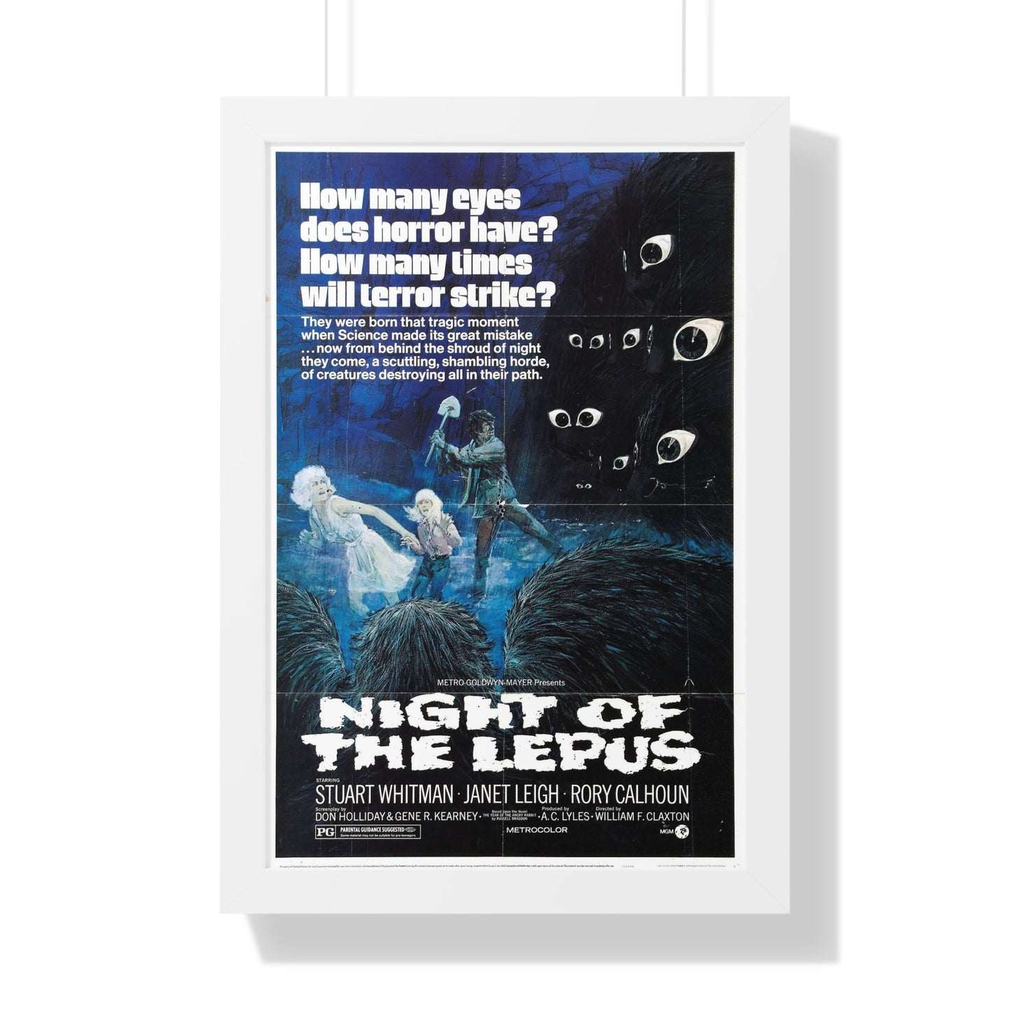 NIGHT OF THE LEPUS 1972 - Framed Movie Poster-16″ x 24″-The Sticker Space