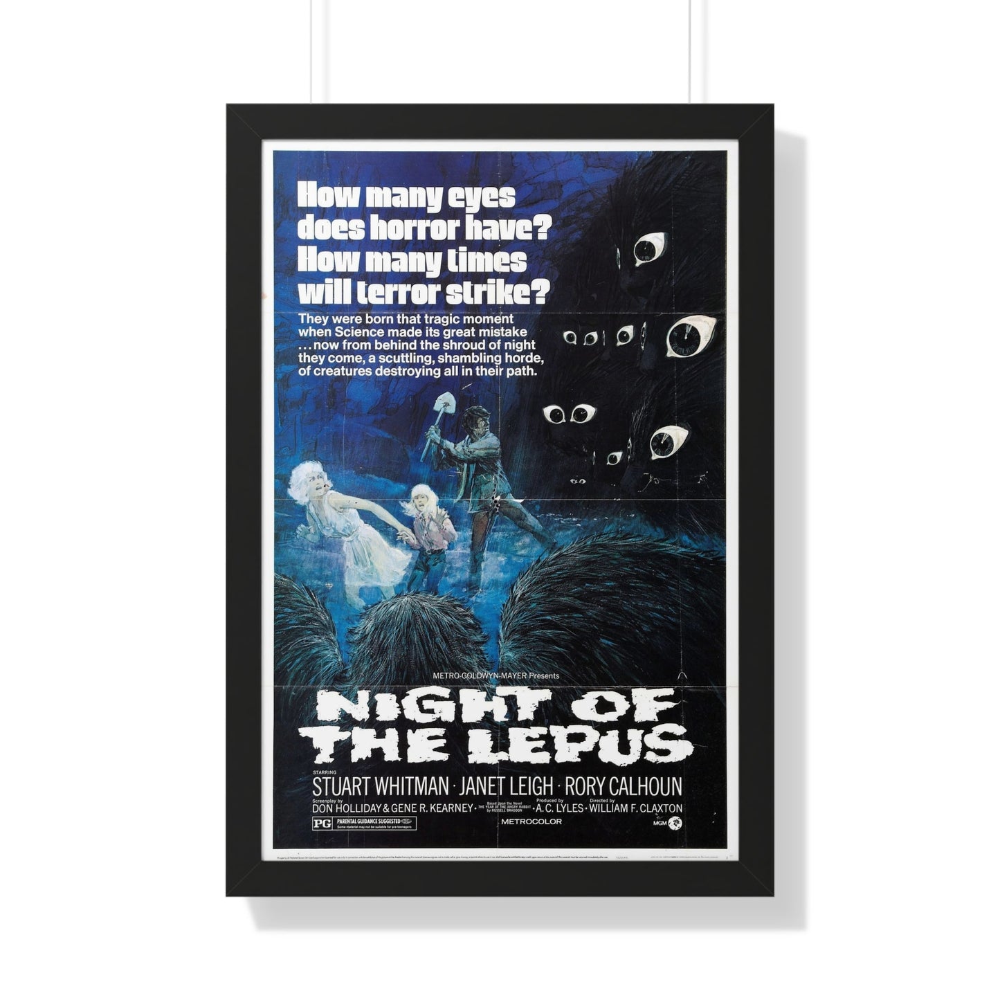 NIGHT OF THE LEPUS 1972 - Framed Movie Poster-20" x 30"-The Sticker Space