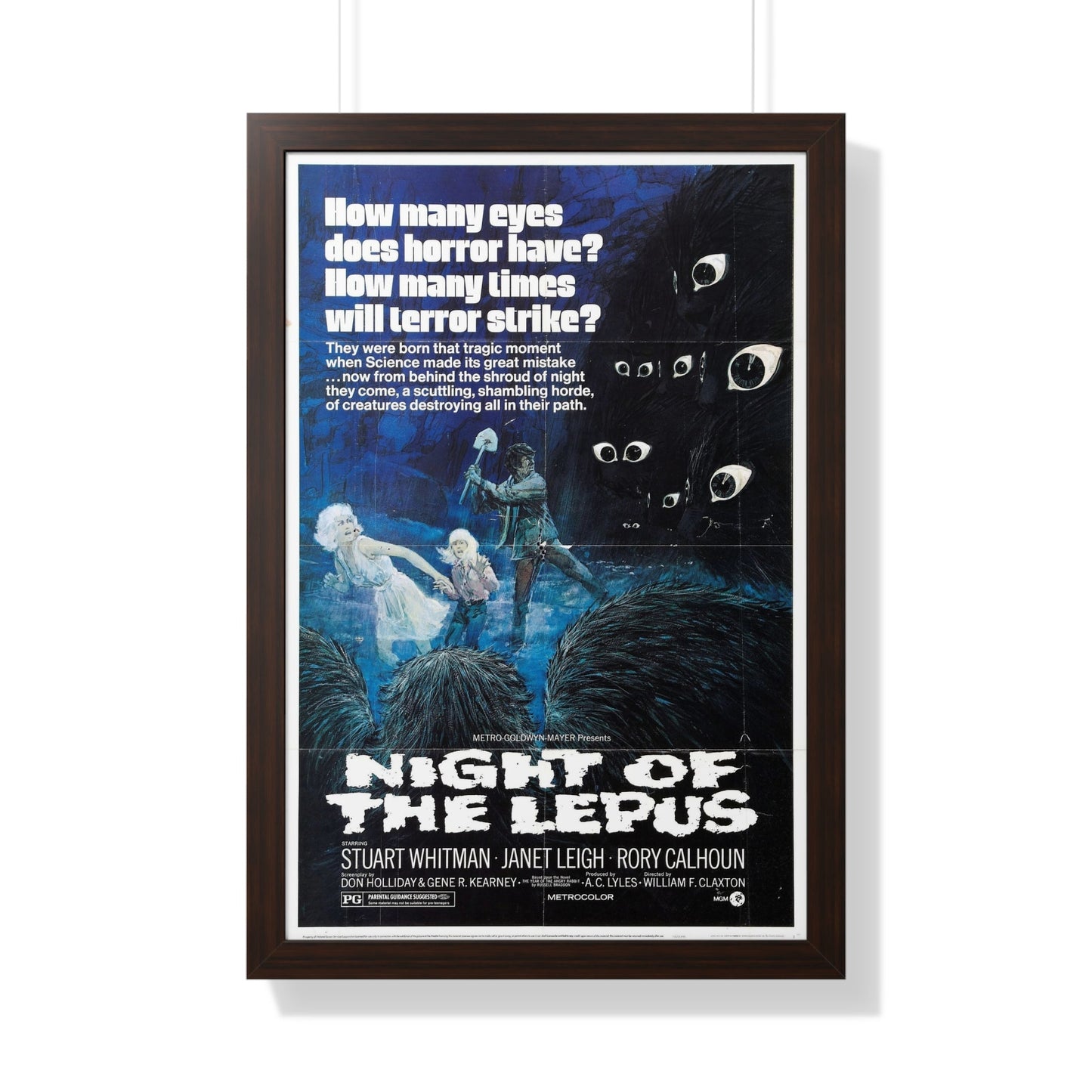 NIGHT OF THE LEPUS 1972 - Framed Movie Poster-20" x 30"-The Sticker Space