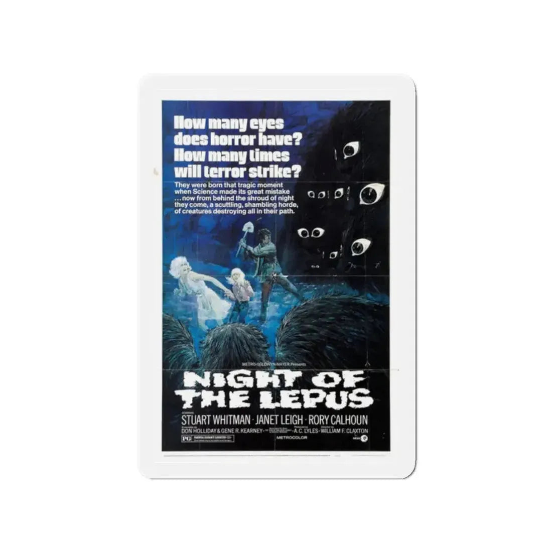 NIGHT OF THE LEPUS 1972 Movie Poster - Refrigerator Magnet - The Sticker Space