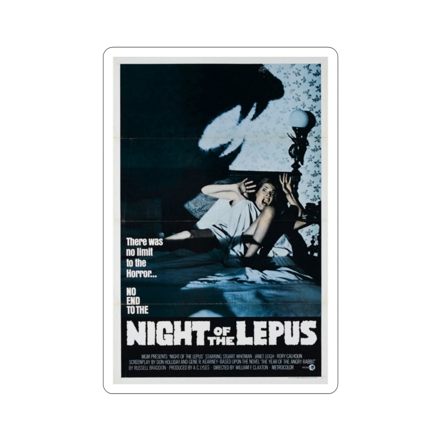 Night of the Lepus 1972 Movie Poster STICKER Vinyl Die-Cut Decal-2 Inch-The Sticker Space