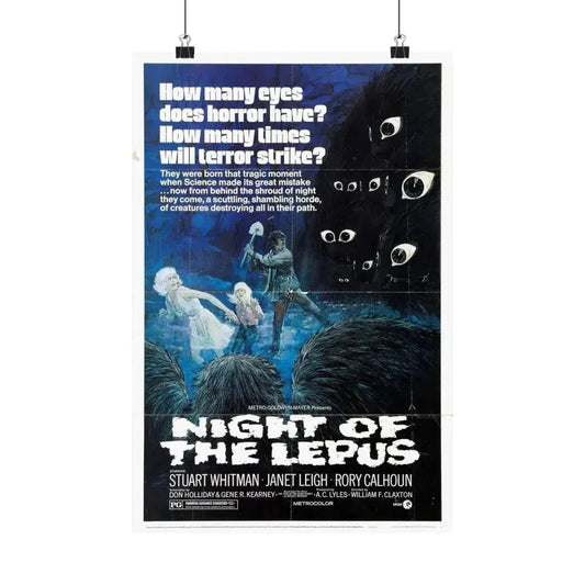 NIGHT OF THE LEPUS 1972 - Paper Movie Poster 12″ x 18″ Matte - The Sticker Space