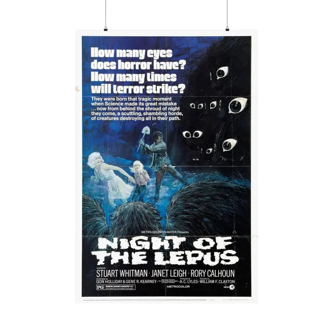 NIGHT OF THE LEPUS 1972 - Paper Movie Poster - The Sticker Space