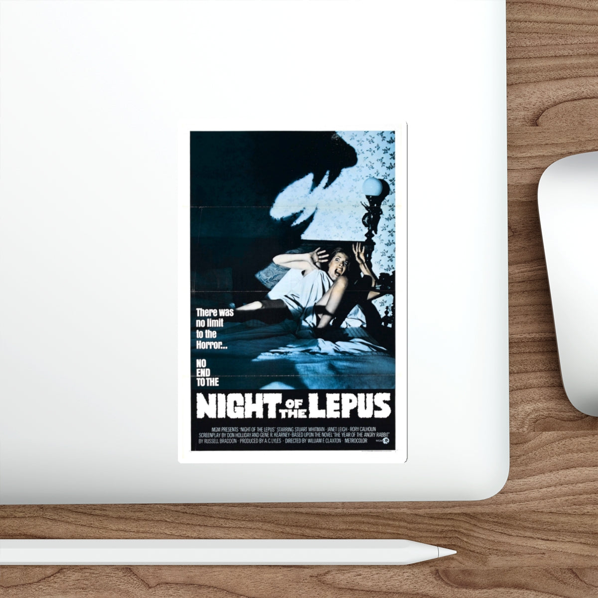 NIGHT OF THE LEPUS (2) 1972 Movie Poster STICKER Vinyl Die-Cut Decal-The Sticker Space