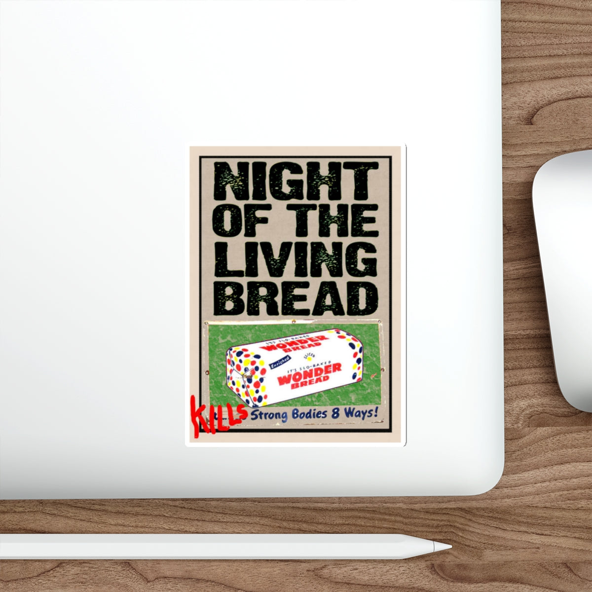 NIGHT OF THE LIVING BREAD 1990 Movie Poster STICKER Vinyl Die-Cut Decal-The Sticker Space