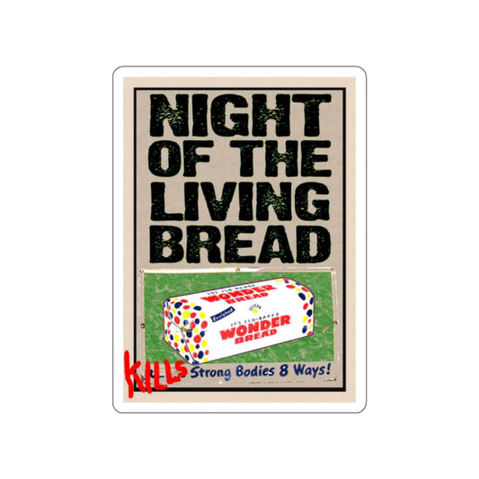 NIGHT OF THE LIVING BREAD 1990 Movie Poster STICKER Vinyl Die-Cut Decal-White-The Sticker Space