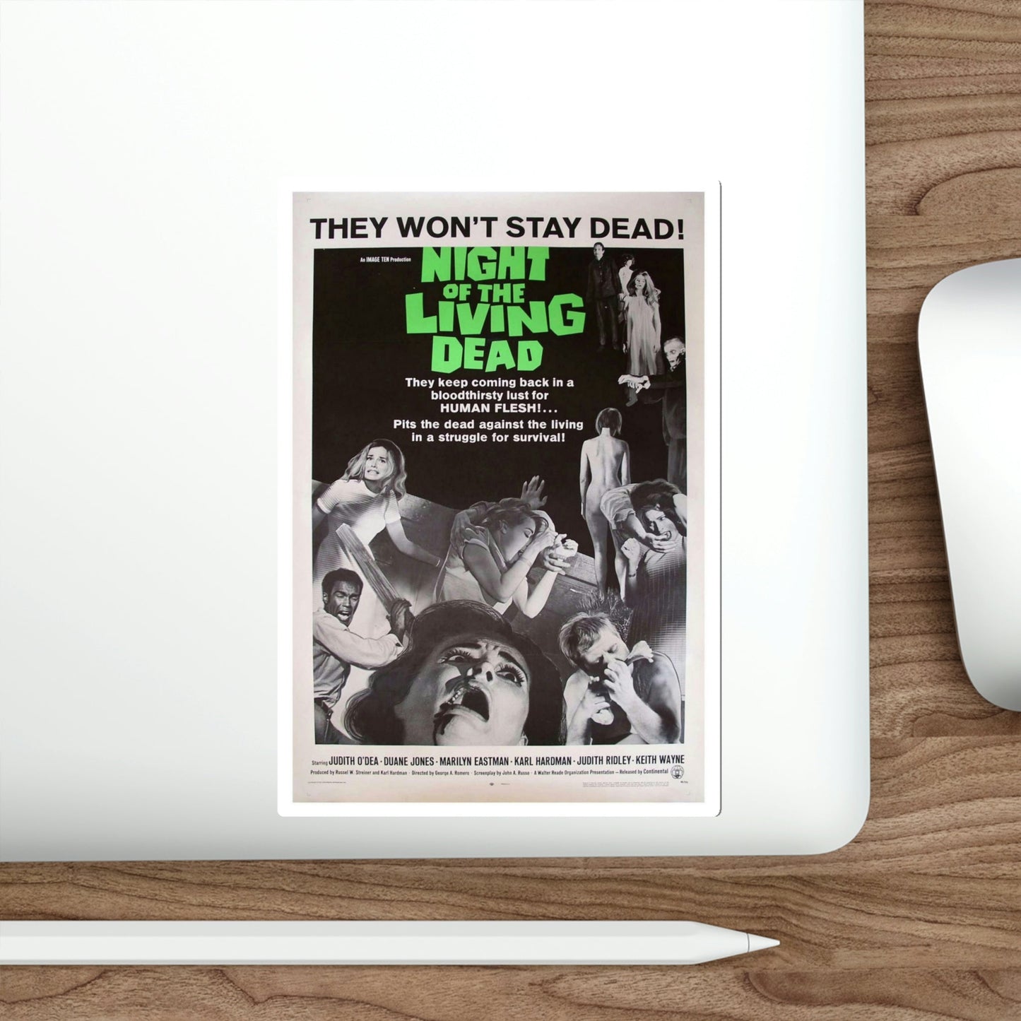 Night of the Living Dead 1968 Movie Poster STICKER Vinyl Die-Cut Decal-The Sticker Space