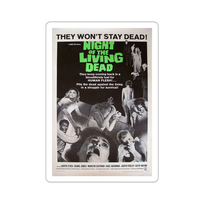 Night of the Living Dead 1968 Movie Poster STICKER Vinyl Die-Cut Decal-6 Inch-The Sticker Space