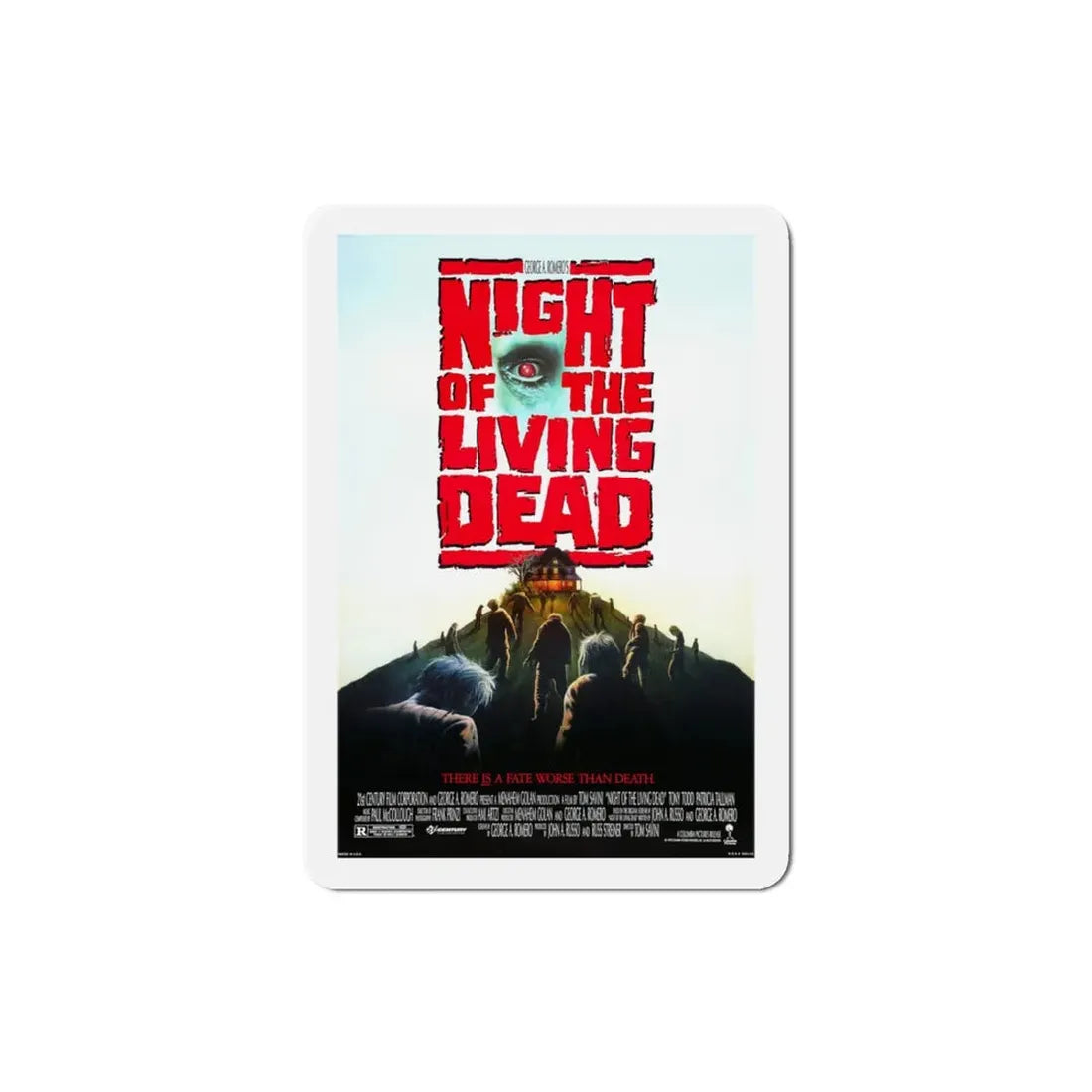 Night of the Living Dead 1990 Movie Poster Refrigerator Magnet - The Sticker Space