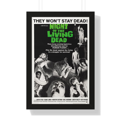 NIGHT OF THE LIVING DEAD (2) 1968 - Framed Movie Poster-16″ x 24″-The Sticker Space